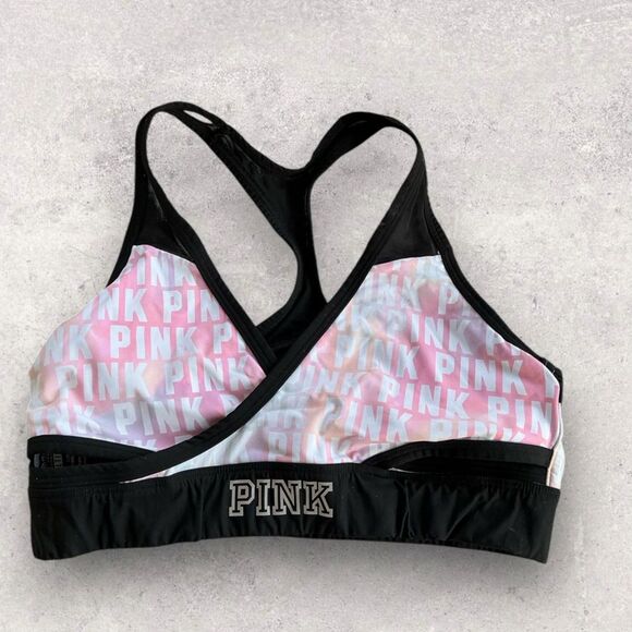 Victoria’s Secret Pink Racerback Ultimate Sports Bra - Picture 1 of 4
